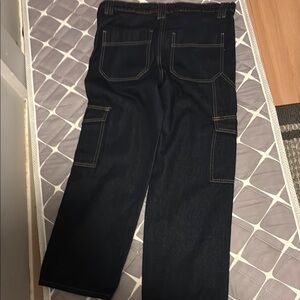 Black Cargo Pants with Relaxed Fit